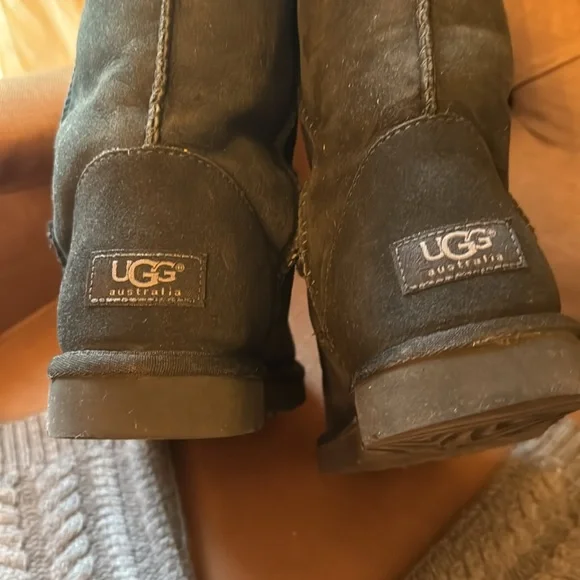 UGG's Black Boots with Knitted Top size 8